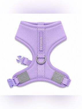 PETsRUS Premium No Pull Dog Harness 2 Leash Clips Purple Lavender Neoprene